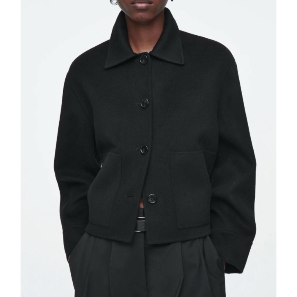 COS boxy double faced wool jacket